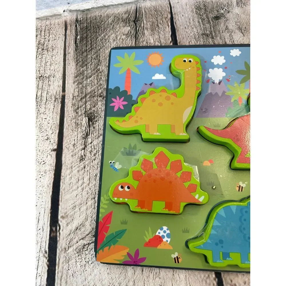 PEACEABLE KINGDOM Kids “My First Wooden Puzzle” Dinosaurs
